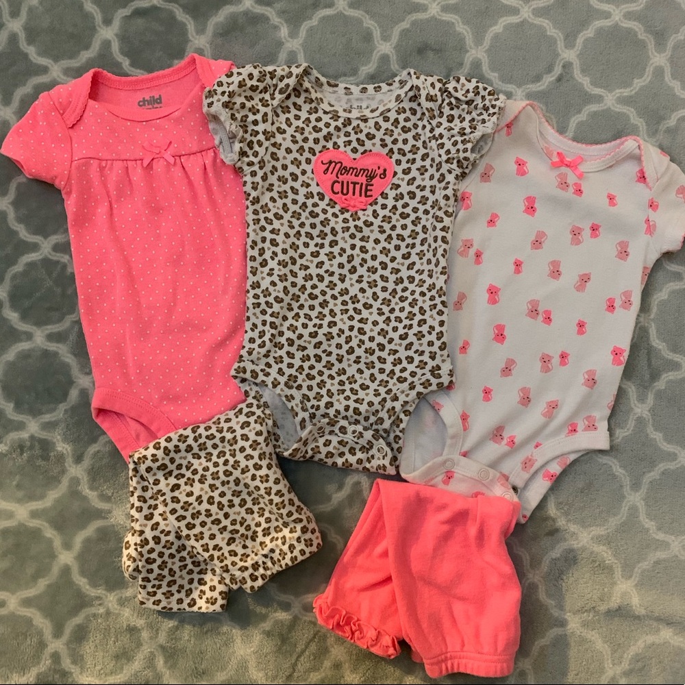 Carter’s Child of Mine Baby Girl 0-3 Mo Set
